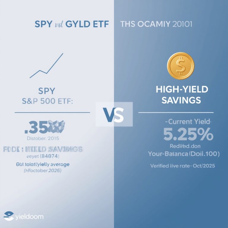 Spy vs gyld ETF high-yield savings comparison chart.