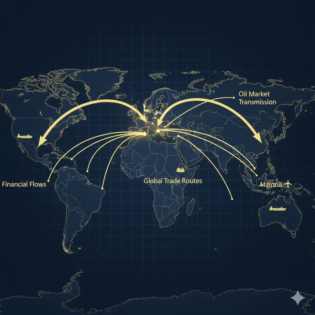 Iran conflict global economy impact map: oil, trade, finance, and commodities channels